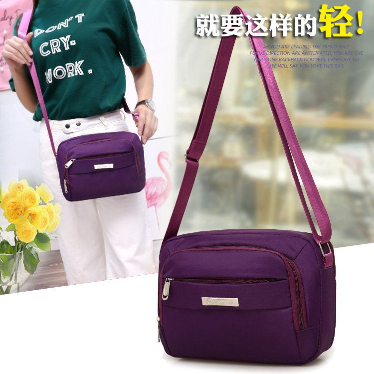 Korean Version Casual Lady Sports Skew-Bag Woman Canvas Nylon Girl Bag Mid-Aged Mother Bag bag Single shoulder bag Obliquely Satchel