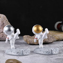 Astronaut mobile phone holder night light spaceman ornaments creative resin crafts pen holder student graduation gift