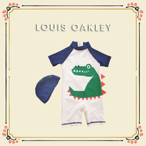 Boys swimsuit discount season]LOUIS OAKLEY cute cartoon one-piece boy sunscreen quick-drying swimsuit new