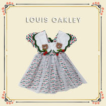 Girls  DRESSES SUMMER discount season]LOUIS OAKLEY BABY SKIRT 2021 new BEAR PRINCESS SKIRT