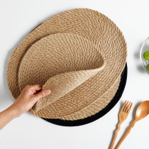 Full Hemp Woven Round Thickened Heat Insulation Mat Table Mat Anti-Burn Dining Mat Bowl Mat Home Cup Mat Pan Mat Pan Mat Pan Mat