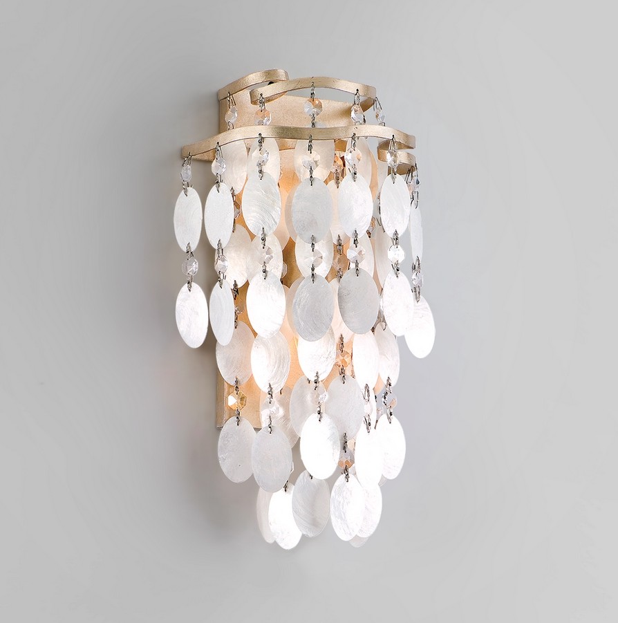 Dolce light luxury white champagne gold white bell room bedroom wall lamp lamp mirror light