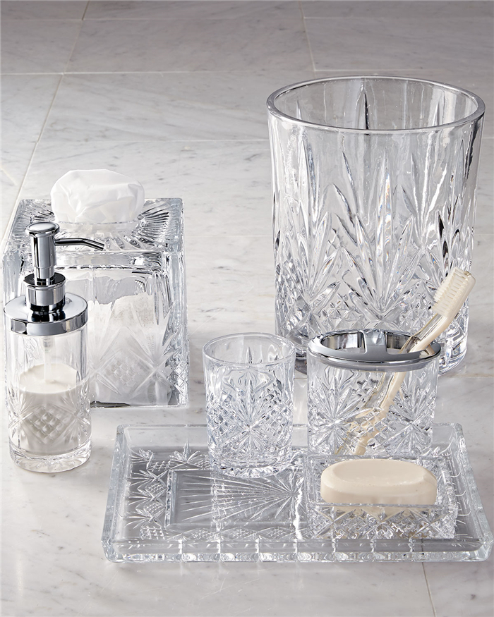 (Simple Luxurious) Dublin Method Transparent Glass Crystal Lettering Bathroom Bathroom Toiletries