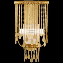  (Simple luxury)Ralph Lauren Kayla Gold and silver leaf hanging curtain Corridor wall lamp Mirror headlight