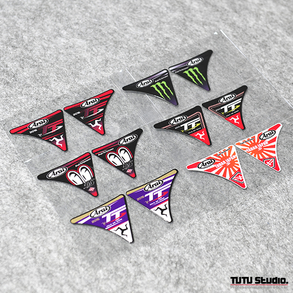 TUTU TUTU CAR STICKERS ISLE OF MAN TT ARAI HELMET GOGGLES STICKERS ISLE OF MAN REFLECTIVE PATCH FLOWERS