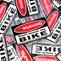 TUTU map car stickers WARNING WARNING stickers do not touch my car reflective stickers pay attention to anti-theft security stickers