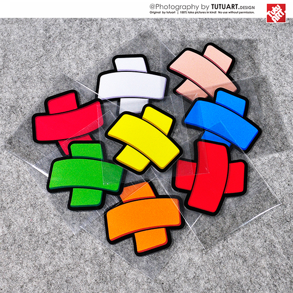 TUTU Tutu Car Stickup Fun Big Fork OK Bong OK Stretch Scars Cover Patch Individuality Repair Waterproof Reflective Patches