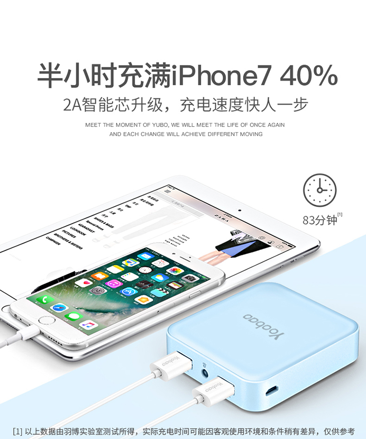 Yu Bo sạc kho báu 10.000 mA phổ nhỏ cầm tay dễ thương phim hoạt hình nhỏ điện thoại mỏng điện thoại di động - Ngân hàng điện thoại di động sạc dự phòng samsung 20000mah