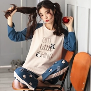 Bộ đồ ngủ mùa xuân và mùa thu cotton dành cho nữ