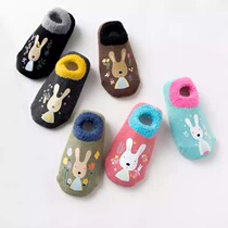 0-1-3 0-1-3-year-old baby anti-slip floor socks Sox baby room Sox soft bottom silicone spring autumn pure cotton short socks