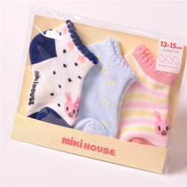 Japan MIKI HOUSE SPRING AUTUMN NON-SLIP CHILD SOCKS GIRL Sweat Pure Cotton Children Socks 1-3-6 Year Old Socks