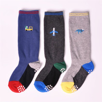 Autumn and winter 0-1-3 years old thousand fun boys non-slip socks spring and autumn anti-falling Childrens calf socks cotton socks