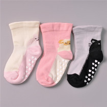 Spring and Autumn 1-3 years old autumn and winter childrens socks loose non-slip socks girls cotton moisture absorption baby socks cartoon socks