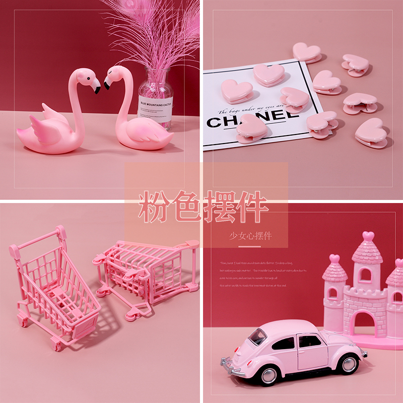 Pink Ornament Collection, Telephone for Photography, ins Internet-Famous Fairy Room Decoration Background Shooting Props