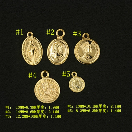 Медная маленькая подвеска, монеты, браслет, серьги, аксессуары