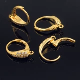 Медные серьги, клипсы, аксессуар, микроинкрустация, DIY