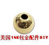 The treasurer recommends the United States 14K package gold gold beanie glossy round beads diy loose beads Beaded Gold beads positioning beads Hypoallergenic