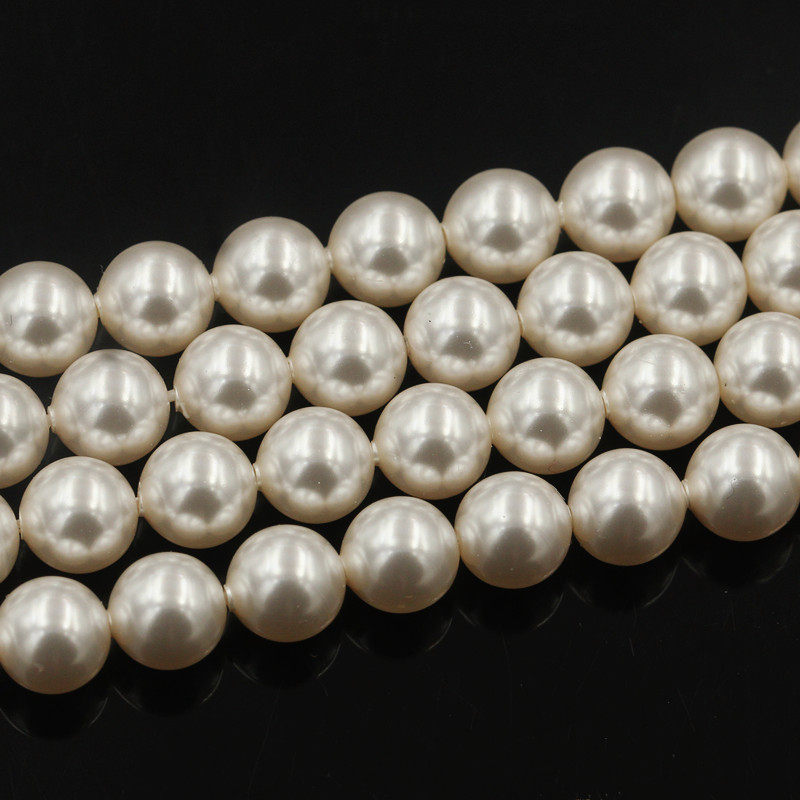 Shijia Austria Crystal pearl 5810 WHITE PEARL650 through hole full hole DIY ornament accessories beads