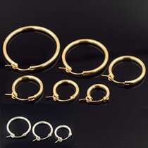 American 14K gold gold 925 sterling silver GFDIY earrings anti-allergic HOOP thick earrings European earrings earrings