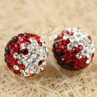 Soft Pottery Series Handmade Colored Diamond Ball 6M-14M Double Hole Through Hole Straight Hole Deep Red Gradient Drill Ball