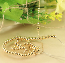 American 14K gold gold gold injection silicone adjustment bead positioning bead bag gold bead positioning round bead DIY jewelry accessories