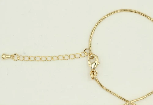 Специальное покрытие для медного насыщенного золота восьмиугольное ожерелье для костей с расширенной цепью, чтобы защитить цветовые вакуумные висящие аксессуары для ювелирных аксессуаров.