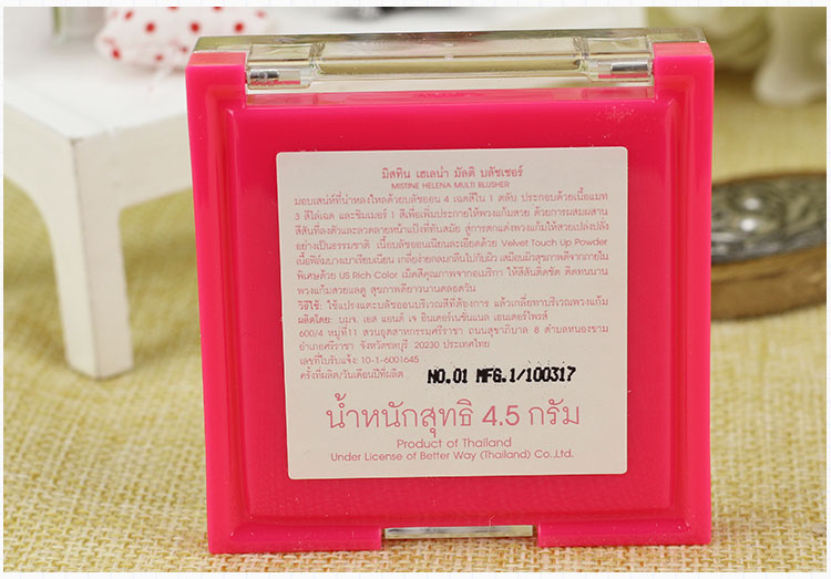 Bàn tay khuyết tật Thái Lan chính hãng phun sương bốn màu phấn hồng tự nhiên sửa chữa công suất cam trang điểm lâu trôi - Blush / Cochineal má hồng mac