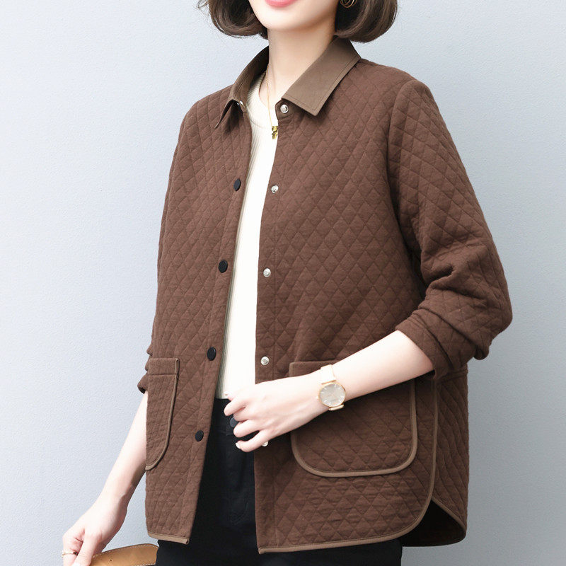 Mother's sweater coat 2022 early spring and autumn new western style fashion middle-aged middle-aged women's large size top