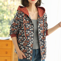 Necroclad hooded sweatshirt 2022 Spring autumn season Mom Ocean Fashion thin section Old age womens clothing with cap jacket jacket