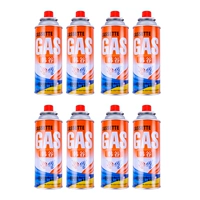 8 бутылок газовой банки