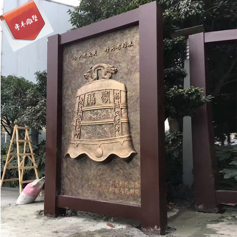 Custom Sandstone Relief Background Wall Brick Hotel Fiberglass Imitation Bronze Bas-relief Figure Landscapes Sand Sculptures Large Sculptures