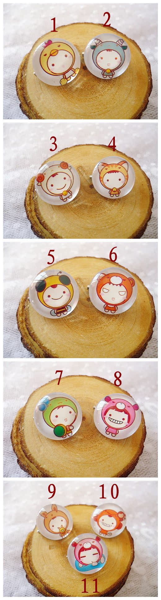 Broche Lovers en cristal artificiel - Ref 1180586 Image 4