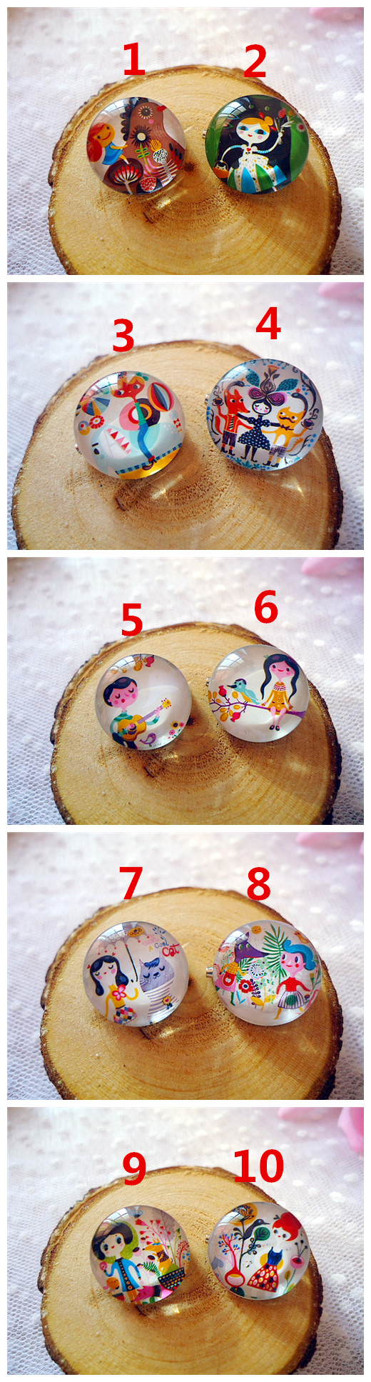 Broche Lovers en cristal artificiel - Ref 1180587 Image 3