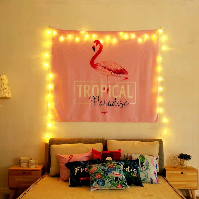 Hangcloth tấm thảm nền treo tường phong cách Bắc Âu flamingo neo ảnh phòng ngủ vải đặt hàng thảm treo tường cute