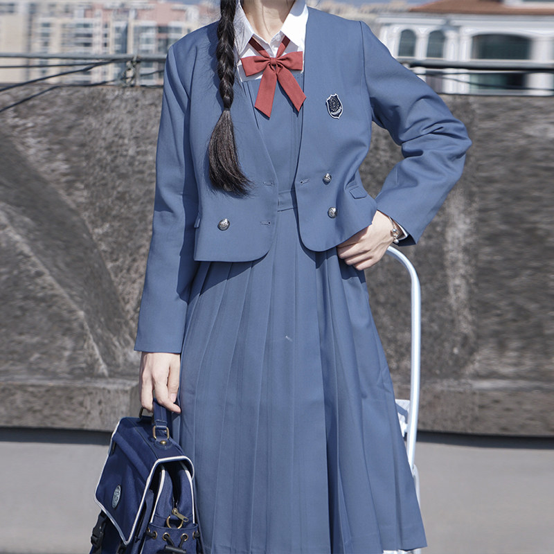 Sakura family original jk uniform suit (Kawashima private) vest skirt suit long-sleeved Japanese student girl autumn