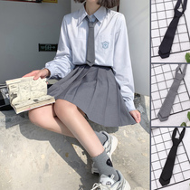 Sakura family jk double-layer free tie dk uniform solid color bow tie Japanese college style casual shirt for men and women