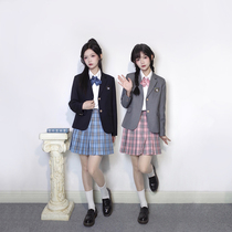 Sakura family Japanese-style jk uniform suit cyan dark gray original college style school for a sense of Japanese suit women