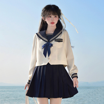 Cherry Blossom Family Original Jk Sailor Costume (Ji Airlines College) School for Sensory Uniform Middle Suit Long Sleeve Suit Woman