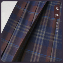 Sakura family JK uniform skirt (red) jk plaid skirt students Joker high waist pleated skirt spring and summer Women