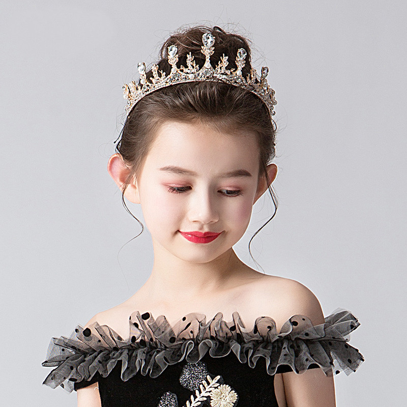 New Children's Crown Princess Cute Girls Hair Accessories Hair Clip Headband Little Girl Crown Korean Dress Accessories
