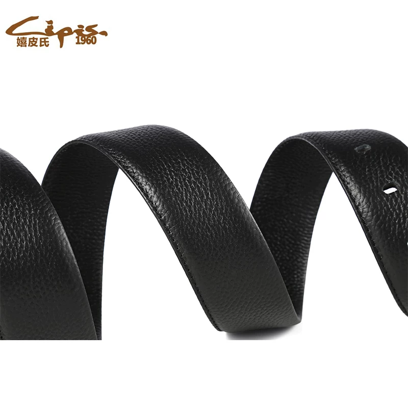Leather fashionable belt, trousers, cowhide, Korean style