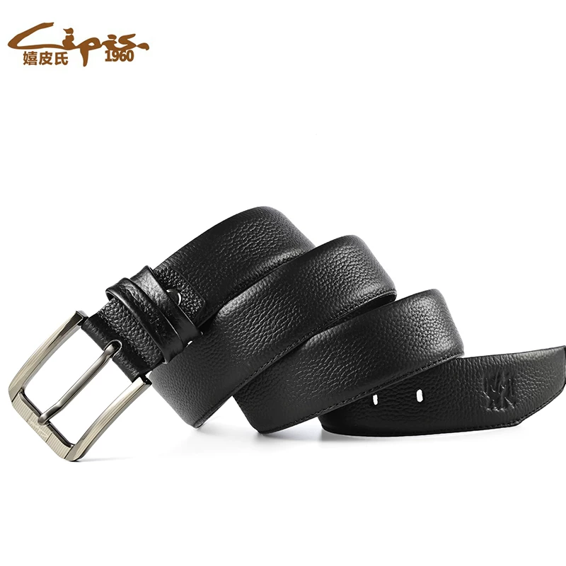Leather fashionable belt, trousers, cowhide, Korean style