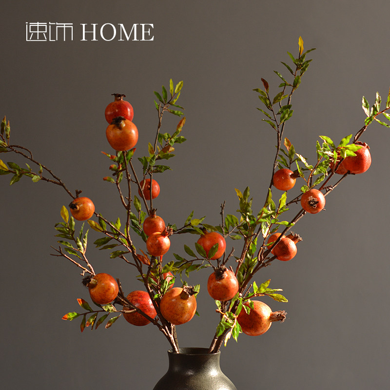 Simulated pomegranate decoration flower parlor flower garden bouquet simulation flower pomegranate plastic fake fixture
