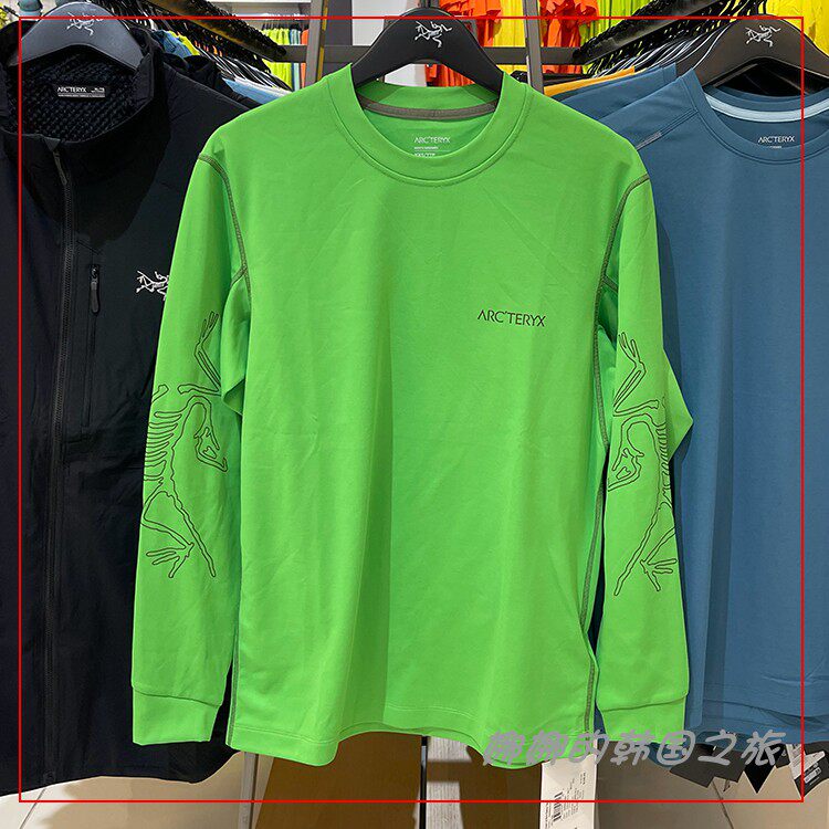 代购ARC'TERYX/始祖鸟Copal LS Bird男女同款圆领字母印花长袖T恤评价