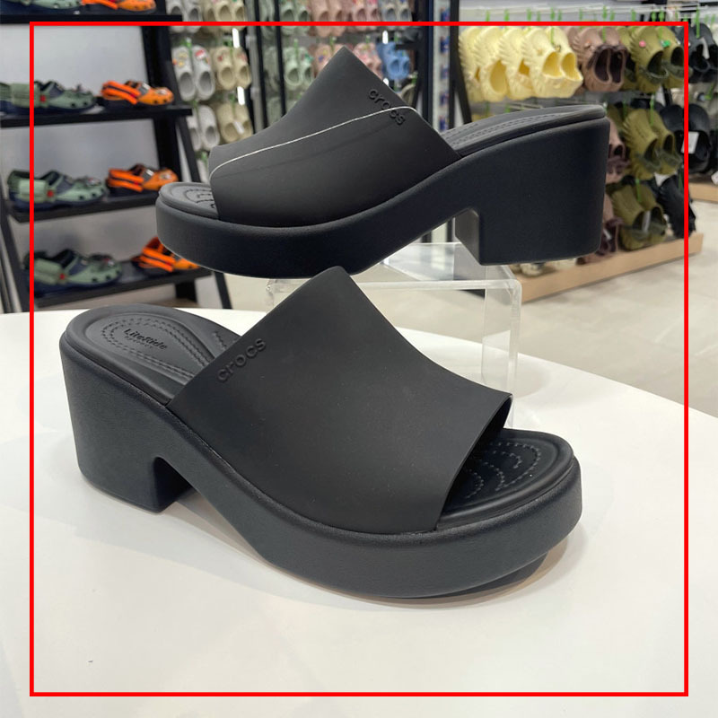 Korean Purchasing Agent for Crocs: Women's Thick-Soled High-Heeled Waterproof Solid Color Wedge Sports Slippers 209408 Korean Purchasing Agent for Crocs: Women's Thick-Soled High-Heeled Waterproof Solid Color Wedge Sports Slippers 209408