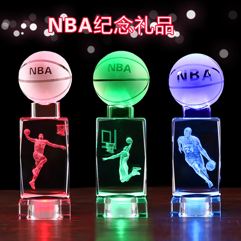 NBA star birthday gift boys give classmates boyfriend brother creative crystal basketball Kobe souvenir