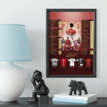 C Luo 700 ball commemorative solid wood decorative photo frame photo wall table hanging frame ornaments home mural Ronaldo