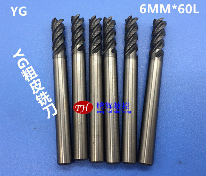 Imported YG Second-hand Tungsten Steel Coarse Leather Knife Diameter 6mm Carbide Cutter Numerical Control CNC Milling Cutter Japan Mithmi