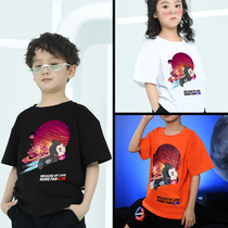 Lova Bear Children Ice Silk Cotton T-shirt 2021 Summer New Boys and Girls Breathable Fashion Short Sleeve Cartoon Tide