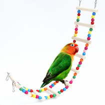  Small and medium parrot ladder peony suspension bridge tiger skin swing parrot toy ladder bird cage supplies Educational toys